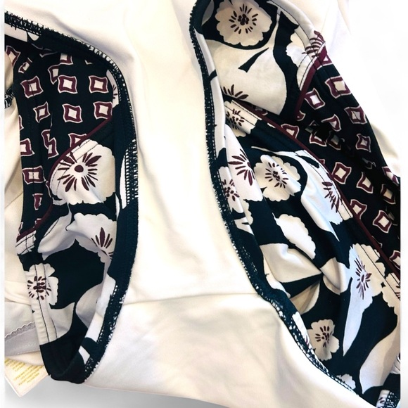 Kate Spade One Piece Swimsuit Size Medium Strapless Geometric Floral vacation - Picture 11 of 15